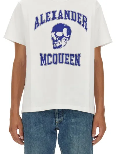 Alexander Mcqueen T-shirt Varsity In White