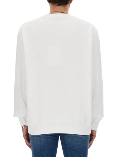 Alexander Mcqueen Men's Skull Sweatshirt In White