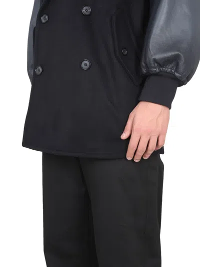 Alexander Mcqueen Men's Soft-shouldered Caban In Black