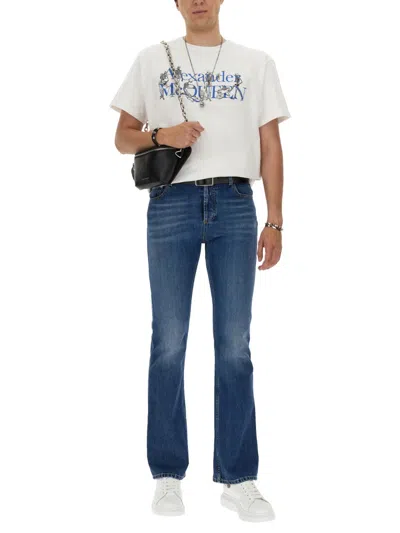Alexander Mcqueen Alexander Mc Queen Skeleton Band T Shirt In White
