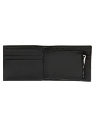 Alexander Mcqueen Men Wallet With Logo In Black