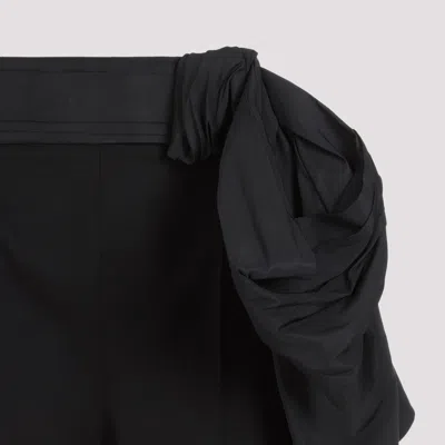 Alexander Mcqueen Women's Oversize Bow Tailored Shorts In Black