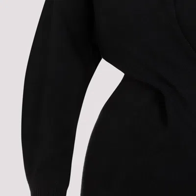 Alexander Mcqueen Mini Wool Twisted Dress In Black