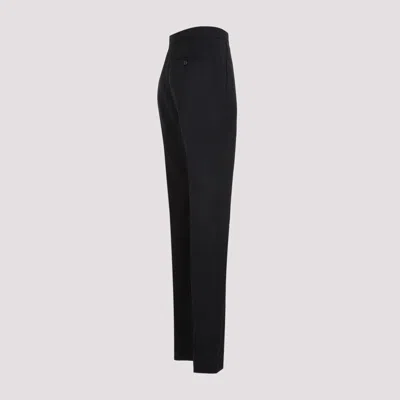 Alexander Mcqueen Wool Flared Pants In Black