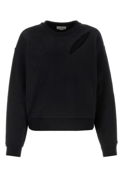 Alexander Mcqueen Woman Black Sweatshirts In Black