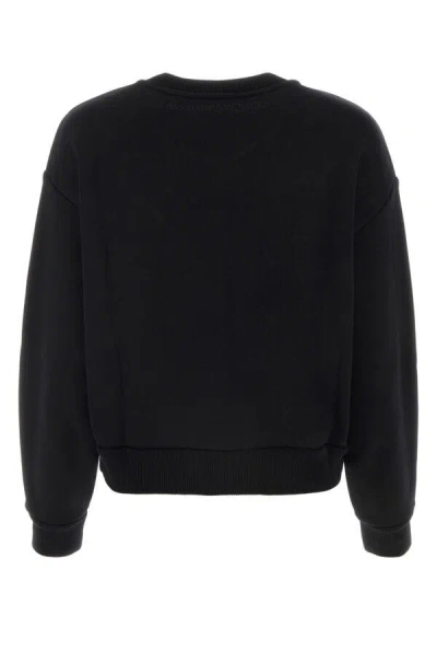 Alexander Mcqueen Woman Black Sweatshirts In Black