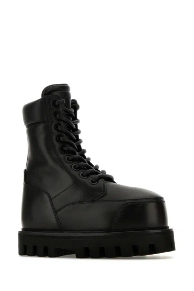 Alexander Mcqueen Combat Boots In Black