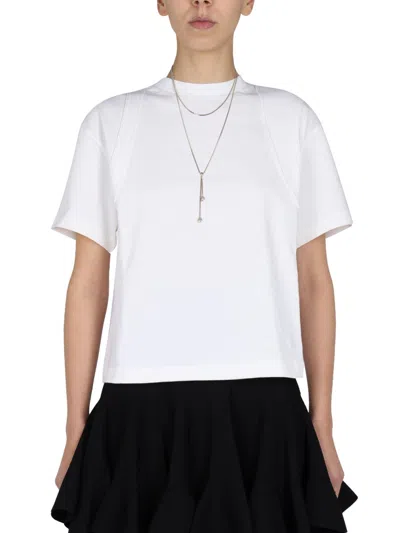Alexander Mcqueen Seam-detailed Cotton T-shirt In White