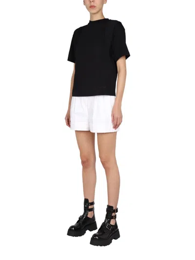 Alexander Mcqueen Women's Crewneck T-shirt In Black
