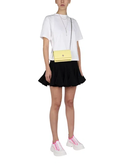 Alexander Mcqueen Seam-detailed Cotton T-shirt In White