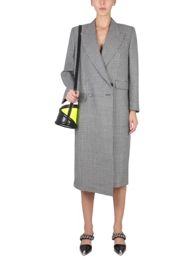 Alexander Mcqueen Tailored Houndstooth Double-breasted Coat In Multicolor