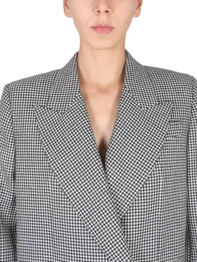 Alexander Mcqueen Tailored Houndstooth Double-breasted Coat In Multicolor