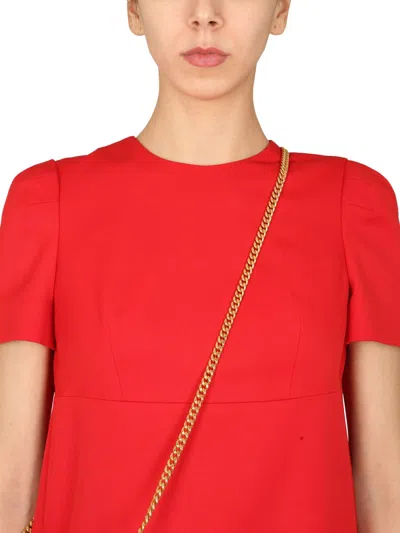 Alexander Mcqueen Women's Dress With Cape In Red