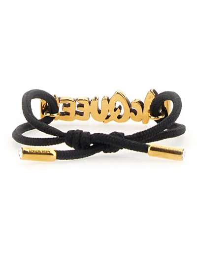Alexander Mcqueen Graffiti Bracelet In Black