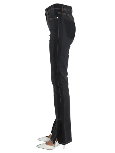 Alexander Mcqueen Stone Washed Black Bootcut Jeans In Stretch Denim In Black