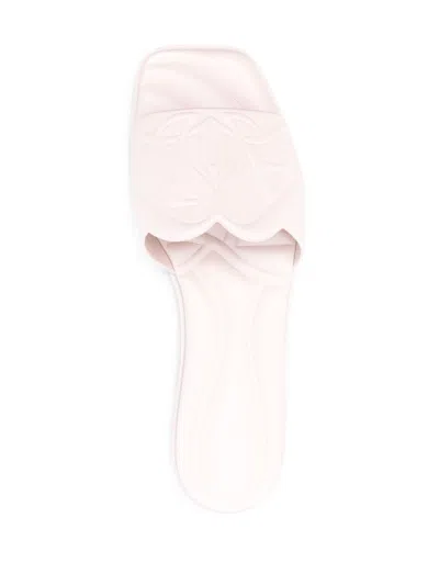 Alexander Mcqueen Alexander Mc Queen Leather Flat Sandals In Multicolor