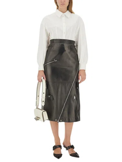 Alexander Mcqueen Alexander Mc Queen Midi Skirt In Black