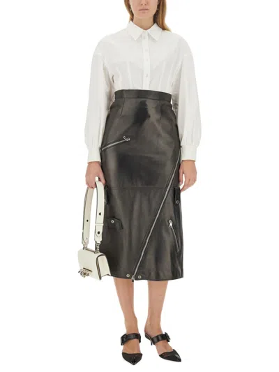 Alexander Mcqueen Alexander Mc Queen Midi Skirt In Black