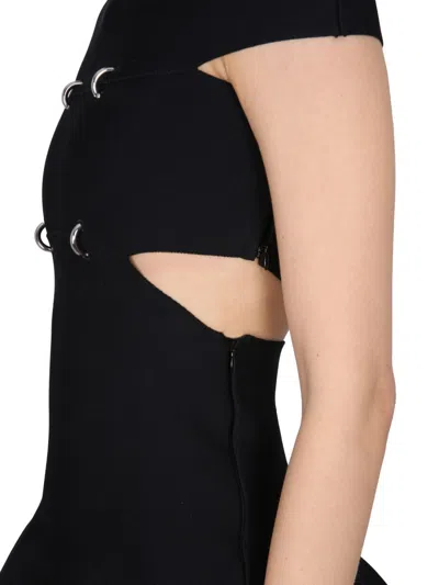Alexander Mcqueen Alexander Mc Queen Mini Dress With Bare Shoulders In Black