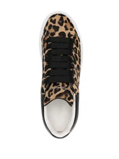 Alexander Mcqueen Leopard Print Oversize Sneakers In Multicolor