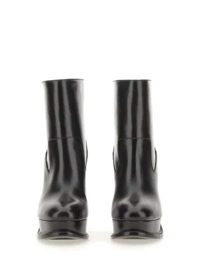 Alexander Mcqueen Elevated Platform Boots With 12 Cm Heel For Women In Black