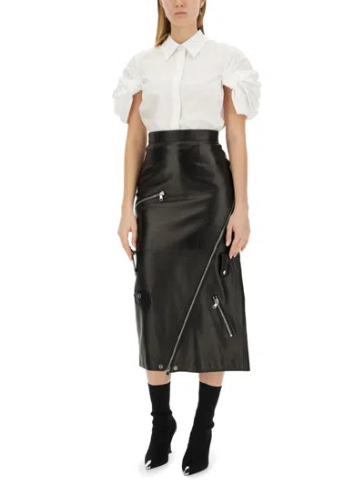 Alexander Mcqueen Shirt With Knot Sleeve In White