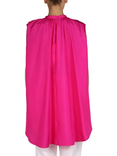 Alexander Mcqueen Silk Blouse In Pink