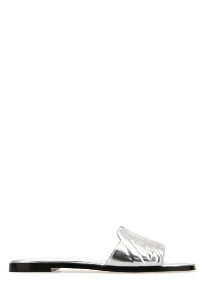 Alexander Mcqueen Sandali Seal In Silver