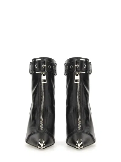 Alexander Mcqueen Alexander Mc Queen Black Slash Biker Boot In Black