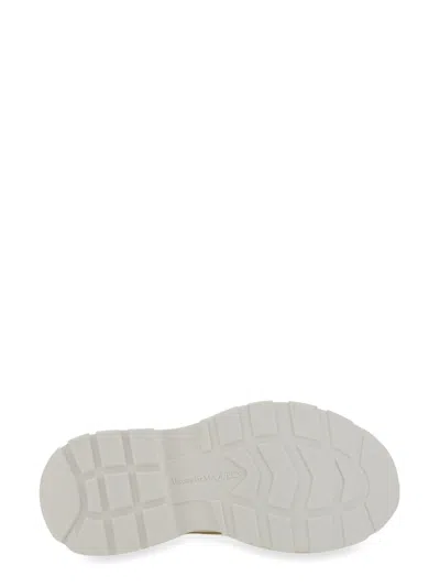 Alexander Mcqueen Olive Green Canvas Tread Slick Sneakers In Multicolor
