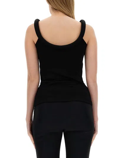 Alexander Mcqueen Alexander Mc Queen Tops With Logo In Black