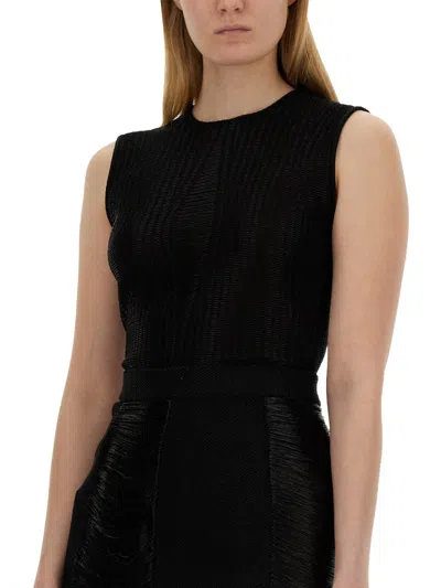 Alexander Mcqueen Women's Top Armor Stick Top In Black