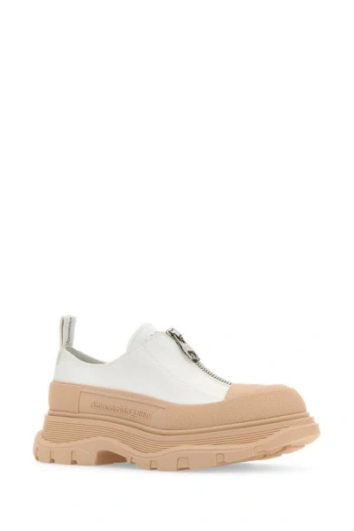 Alexander Mcqueen Women Two-tone Canvas Tread Slick Sneakers In Multicolor