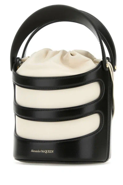 Alexander Mcqueen The Rise Nappa Leather Bucket Bag In Multicolor