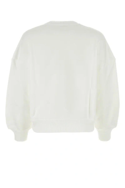 Alexander Mcqueen Boxy Cherry Blossom Skull Sweat In White