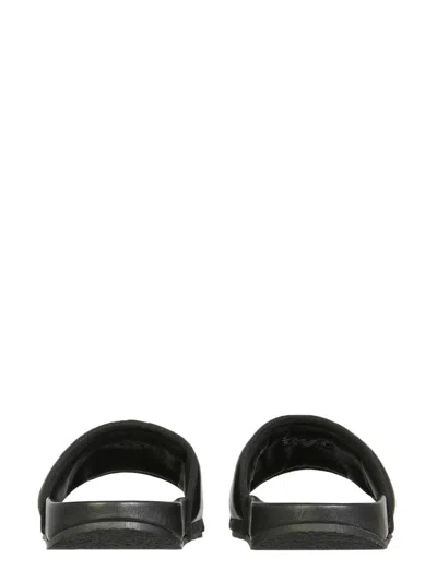 Ambush 10mm Quilted Leather Slide Sandals In Black