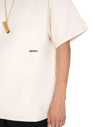 Ambush Embroidered Logo T-shirt In Cream