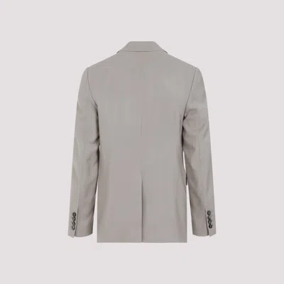 Ami Alexandre Mattiussi Light Taupe Virgin Wool Two Buttons Jacket In Gray
