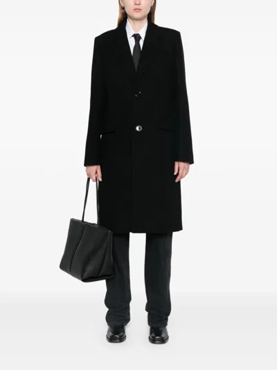 Ami Alexandre Mattiussi Ami Paris Wool Single-breasted Coat In Multicolor