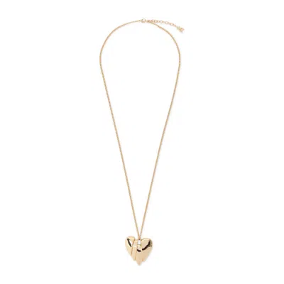 Amina Muaddi Heartbreak Necklace In Silver
