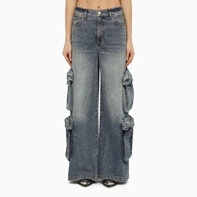 Amiri Straight-leg Cargo Jeans In Blue