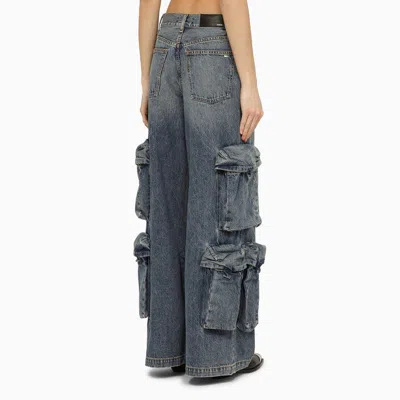 Amiri Straight-leg Cargo Jeans In Blue