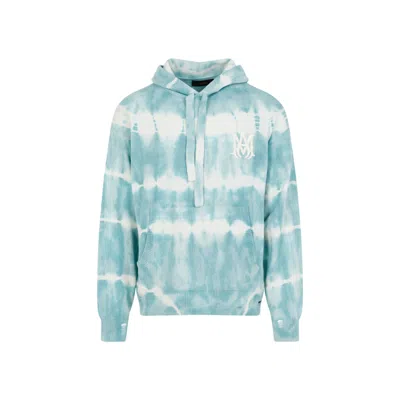 Amiri Tie-dye Distressed Hoodie In Blue