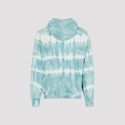 Amiri Tie-dye Distressed Hoodie In Blue