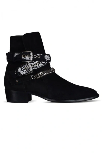Amiri Man Ankle Boots Black Size 10 Soft Leather In Black