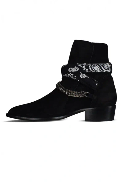 Amiri Man Ankle Boots Black Size 10 Soft Leather In Black