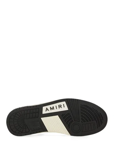 Amiri Checkered Skel Top Low Sneakers In Black