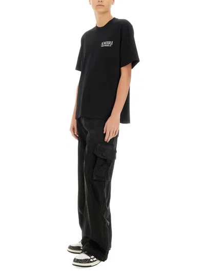 Amiri Mens Black Bones Stacked Short-sleeve Cotton-jersey T-shirt In Black