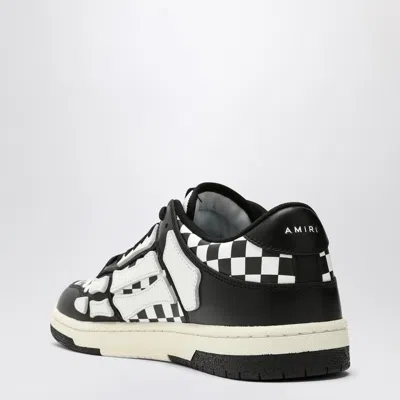 Amiri Checkered Skel Top Low Sneakers In Black