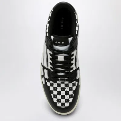 Amiri Checkered Skel Top Low Sneakers In Black